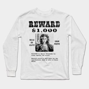 Western Snow white Wanted poster Long Sleeve T-Shirt